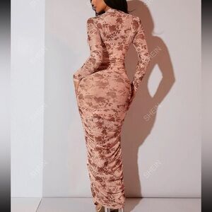 Maxi Ruched Mesh Dress Size 2 (XS)